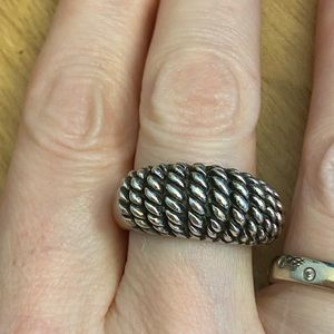 Big beautiful, vintage 925 sterling silver statement ring